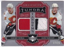 2007-08 Artifacts Hockey Tundra Tandems Jarome Iginla, Alex Tanguay Patch