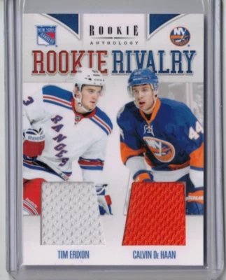 TIM ERIXON CALVIN de HAAAN 11/12 Rookie Anthology Rookie Rivalry Dual Jersey #6 - Image 1 of 2