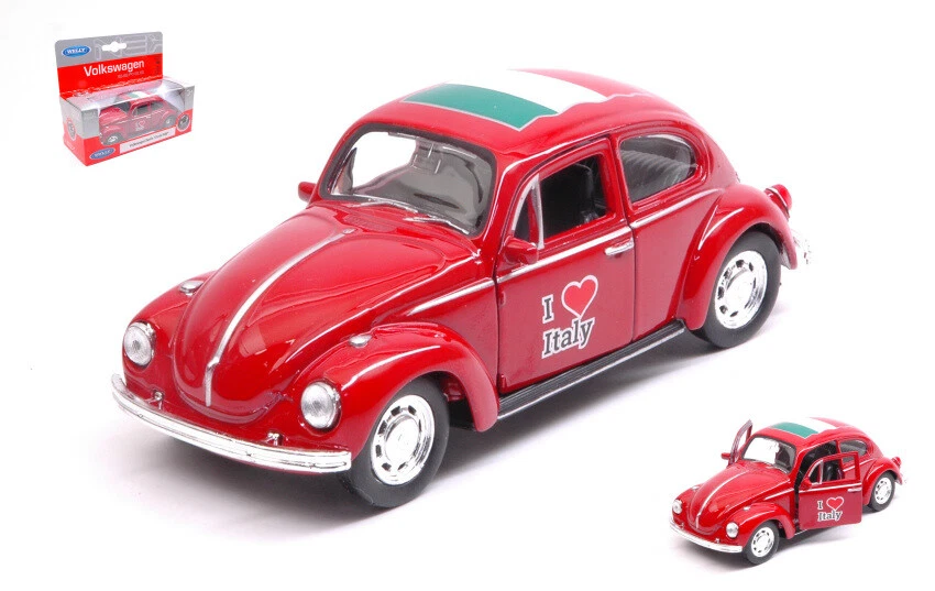 Modellino Auto scala diecast Welly VW BEETLE maggiolino modellismo miniature - Immagine 1 di 1