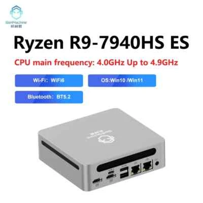 Genmachin AMD Ryzen7 7840HS Ryzen9 7940HS MINI PC Win11 DDR5 32GB 6400Mhz RAM - Image 1 of 4