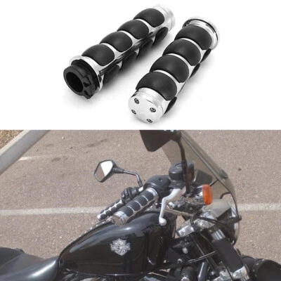 1" Motorcycle Handle Bar Hand Grips For Harley Davidson Heritage Softail Custom - Image 1 of 4