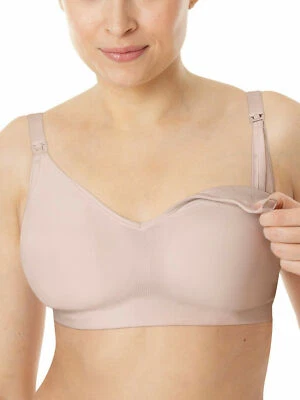 PLAYTEX $34 Beige Nude 4956 MATERNITY NURSING Wireless Bra XS 32B, 32C, 34B, 34C - Image 1 of 4