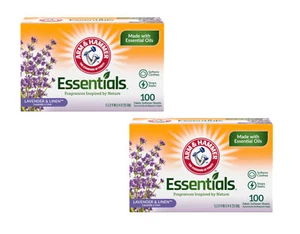 Arm & Hammer 2-Pack Dryer Sheets, Lavender & Linen Scent, 100 Ct Each - Picture 1 of 4