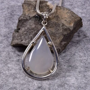 Chalcedon Anhänger, 925er Silber, Edelsteinanhänger (10263) - Bild 1 von 1