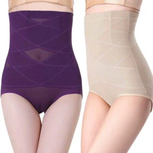 Women High Waist Slimming Tummy Control Knickers Body Shaper Underwear Briefs L - Picture 1 of 15