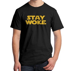 Stay Woke Shirt Black Lives Matter Ferguson Stay Alert Star Wars Style 1519 - Foto 1 di 9
