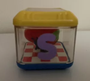 Fisher Price Peek A Boo Blocks Replacement LETTER S strawberry alphabet ABC’s - Picture 1 of 3