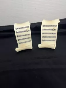 Adorable, 2 Rare Musical Notes Art Deco 4.5X2.5” Handcrafted Hard Plastic. - Picture 1 of 7