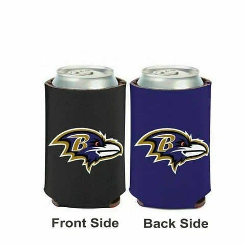 New NFL Baltimore Ravens Football League Licensed Can Cooler Drink Cooler Cover