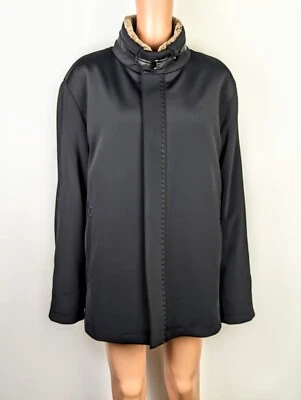 Men's Black with Shearling Detachable Lining Jacket/Coat size EU 42 US L - Image 1 of 4