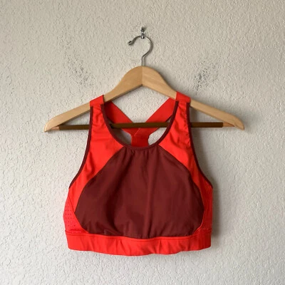 Sujetador deportivo ATHLETA Rise Up A-C para mujer talla L rojo/borgoña bloques de colores deportivos Foto 1 de 4