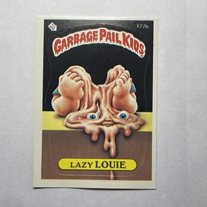 1986 Topps Garbage Pail Kids Original Series 5 LAZY LOUIE Card #177b GPK OS5 - Picture 1 of 2