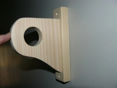 Round over wood curtain rod bracket - Image 1 of 4