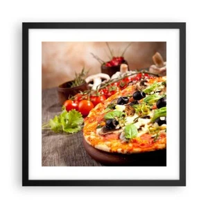 Poster 40x40cm Pizza Cibo Italia tradizione Stampe Immagini Quadri Moderni - Foto 1 di 10
