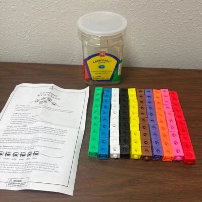 IDEAL EDUCATION Lacer Links COUNTERS MINI JAR Set of 100 K-6th Grade Math Sort - Image 1 of 4