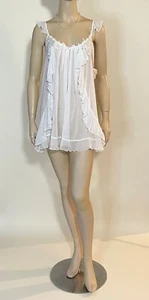 In Bloom by Jonquil Bridal White chiffon babydoll nightgown & panties NWT size M - Picture 1 of 8