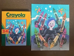 Crayola Jigsaw Puzzle Milton Bradley 24 Piece Crayola Octopus #4360-4 COMPLETE - Picture 1 of 8