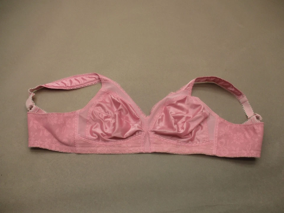 40B Playtex 18Hour Women Pink Unlined Wireless Wide Strap Back Close Demi Bra 9F - Image 1 of 4