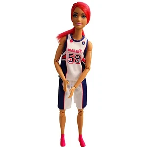 Barbie Made to Move Basketballspieler Puppe Hybrid rosa Haar Tänzer Puppenkopf - Bild 1 von 12