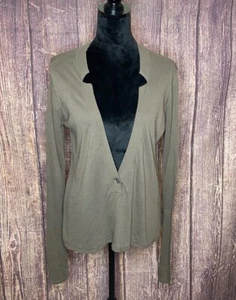INHABIT cotton wool blend brown pop over size medium lagenlook minimalist comfy - Picture 1 of 6