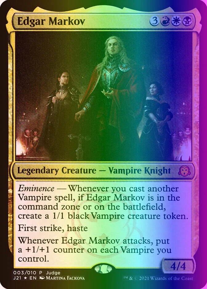 MTG Magic the Gathering Edgar Markov (3/6) Judge Gift Cards 2021 LP FOIL - Image 1 of 1