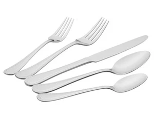 Amazon Basics 20-teiliges Edelstahl-Besteck-Set mit Perlenrand - Bild 1 von 3