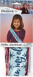 Frozen II Disney Princess Movie Kids Birthday Party Favor Fabric Sash - Picture 1 of 1