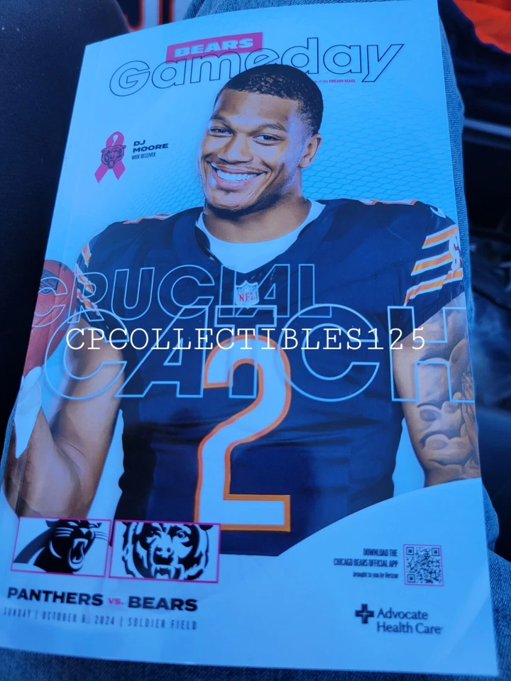 Carolina Panthers VS Chicago Bears PROGRAMA DEL DÍA DEL JUEGO 10/6/24 DJ MOORE Foto 1 de 1