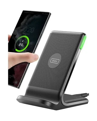 INIU Wireless Charger, 15W Fast Qi-Certified Wireless Charging Station with S... - Image 1 of 4