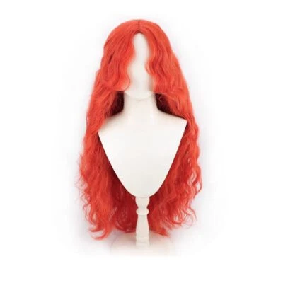 Peluca de disfraces larga rizada naranja roja peluca de Halloween para mujer Foto 1 de 4