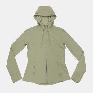 Chaqueta con Capucha Lululemon Define Nulu Talla 10 Verde Cremallera Completa Agujeros para los Pulgares - Imagen 1 de 11