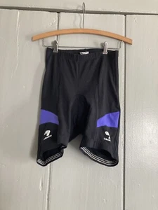 Bellwether Mens Cycling Shorts M Black Purple Compression Pocket Padded Logo - Picture 1 of 8