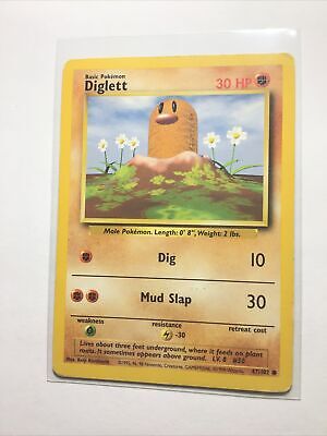 DIGLETT - 47/102 - Base Set - Pokemon Card - PL