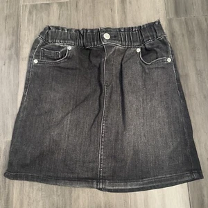 Cat & Jack Skirt Girls Large Black Denim Paperbag Waist Super Stretch - Picture 1 of 5