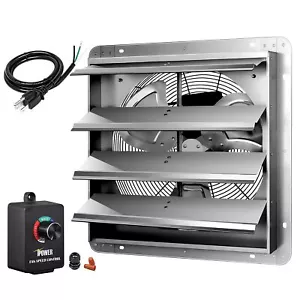 18 Inch Shutter Exhaust Fan with Speed Controller & Power Cord Kit for Attic - Picture 1 of 8