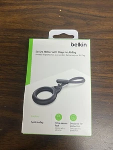 BELKIN AirTag Secure Holder Case with Strap Scratch Protection • Black - Photo 1 sur 6