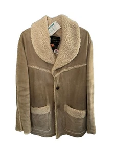 Sears Western Outdoor Wear Suede Leather Sherpa Lined Heavy  Size Mens LARGE - Picture 1 of 11