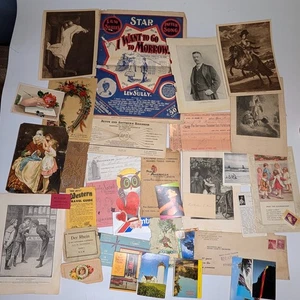 Gran Lote Mixto Vintage Papel Efímero Chatarra Anuncios Raros Recibo Álbum de Recortes #4 E11 - Imagen 1 de 7
