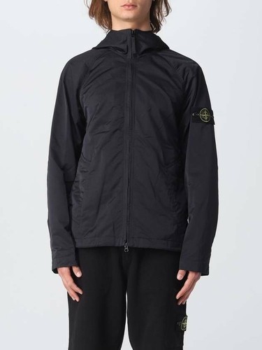 Stone Island Hyper Dense Nylon Raso Giacca con Cappuccio Distintivo Iper Denso 781540130