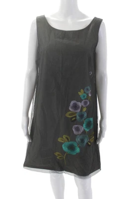 Vestido Moschino Barato y Elegante Para Mujer Floral Tul Cuello Barco Cremallera Espalda Negro Talla M Foto 1 de 4