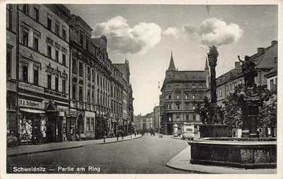 Schweidnitz ciudad Świdnica lote en el anillo postal postal AK - Imagen 1 de 2