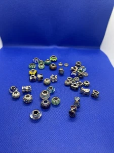 42 Markenlos, GEO, ART DESIGNER MURANO 925 STERLING EUROPEAN CHARM PERLEN KONVOLUT - Bild 1 von 9