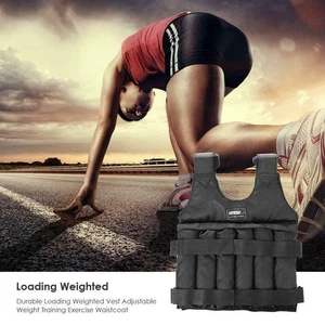 Brand New Weighted Vest Jacket 1680D Oxford Cloth 20/50kg Black Fast Drying - Picture 1 of 9