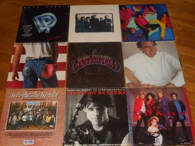 80's lot 9x LP rolling stones DEEP PURPLE bruce springsteen JOHN FOGERTY heart - Image 1 of 4