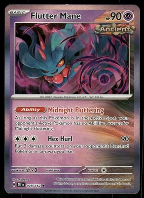 Flutter Mane 078/162 Rare Reverse Holo NM Pokemon SV05: Temporal Forces - Image 1 of 2