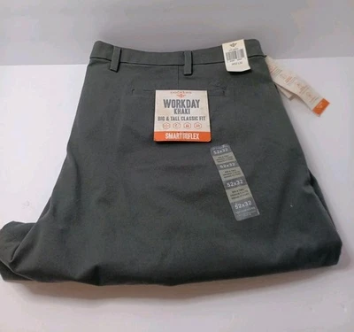Pantalones Dockers Big & Tall Calce Clásico Día de Trabajo Caqui Inteligente 360 Flex 52x32 Foto 1 de 4