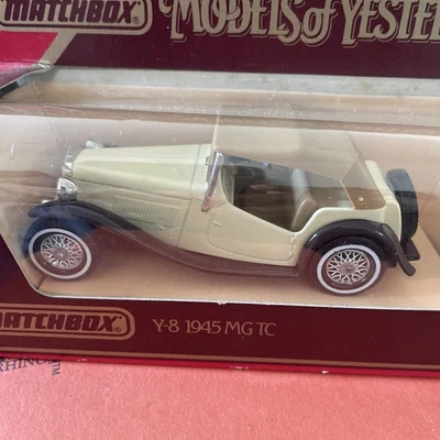 MATCHBOX MODELS OF YESTERYEAR - Y8 1945 MG TC - Cream/Tan    Boxed - Image 1 of 4