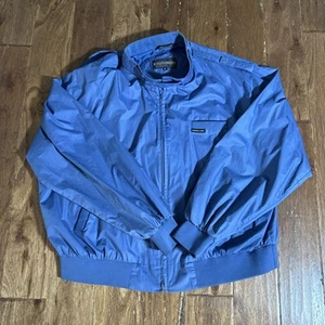 Vintage Members Only Jacke Herren 3XL Stahlblau Bomber Full Zip Flieger Flight - Bild 1 von 10