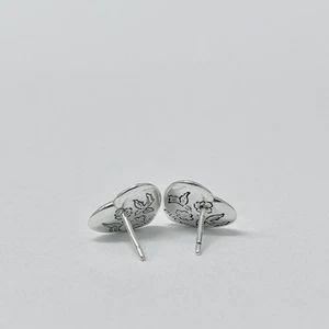 GUCCI Earrings Blind for Love SV925 Heart Shape w/Storage Bag Boxed 13mm x 13mm - Picture 1 of 7