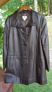 Schöne Worthington Damen Jacke braun Lammleder Viermantel M (#119) - Bild 1 von 4
